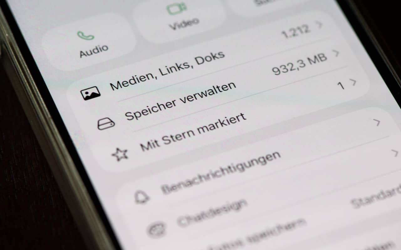 Speicherplatz eines WhatsApp-Chats